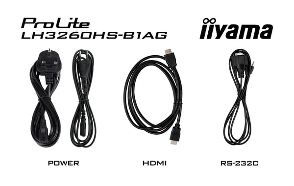 iiyama LH3260HS-B1AG infonäyttö Digitaalinen A-taulu 80 cm (31.5") LED Wi-Fi 500 cd/m² Full HD Musta Sisäänrakennettu prosessori Android 11 24/7