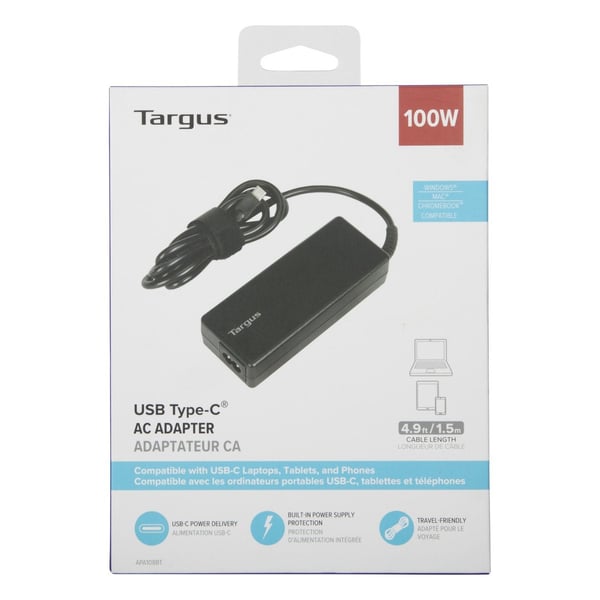 Targus nätadapter - 100 Watt - PD (USB-C) - Svart