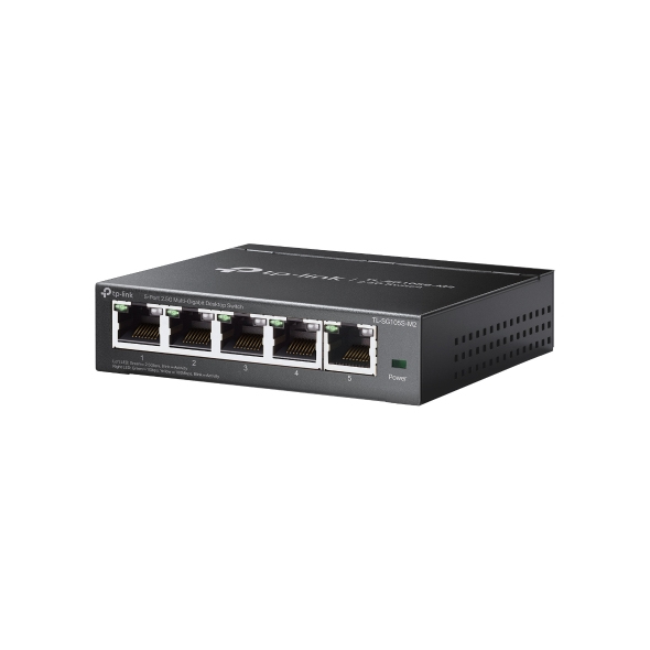 TP-Link TL-SG105S-M2 verkkokytkin Hallittu 2.5G Ethernet (100/1000/2500) Musta
