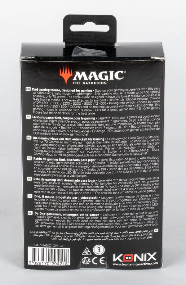 Konix KX MAGIC ULTRA LIGHT MOUSE hiiri Pelaaminen Molempikätinen USB A-tyyppi Optinen 12400 DPI