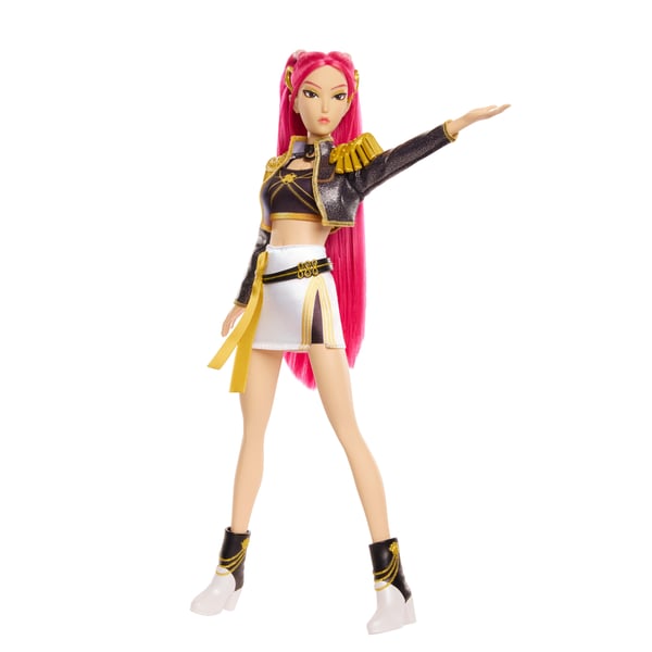 Mattel KPop Demon Hunters HUNTR/X Mira-docka sjungande ”Golden”, i avtagbar outfit och med fem ställbara leder