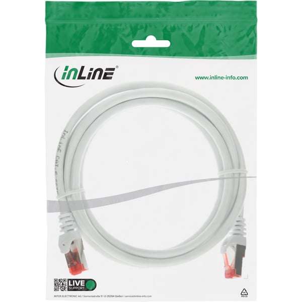 InLine 4043718120482 netværkskabel Hvid 3 m Cat6 S/FTP (S-STP)