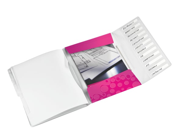 Leitz WOW Polypropylen (PP) Metallic, Lyserød A4