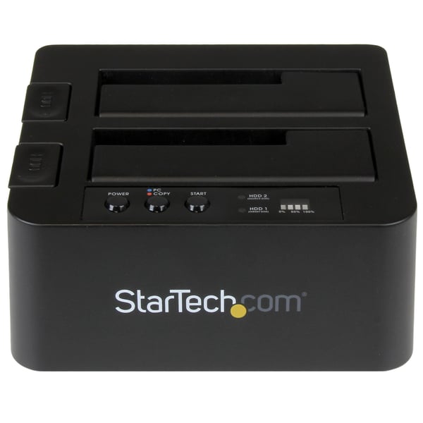 StarTech.com Fristående hårddiskduplicerare, dubbel HDD/SSD-kloningskopierare, USB 3.1 (10 Gbps)