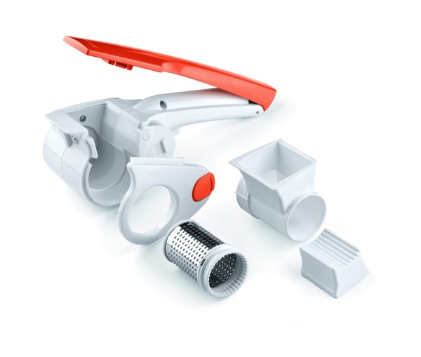 Ariete 0447/20 Elektriske rivejern og spiralizer Elektrisk rivejern Orange, Hvid