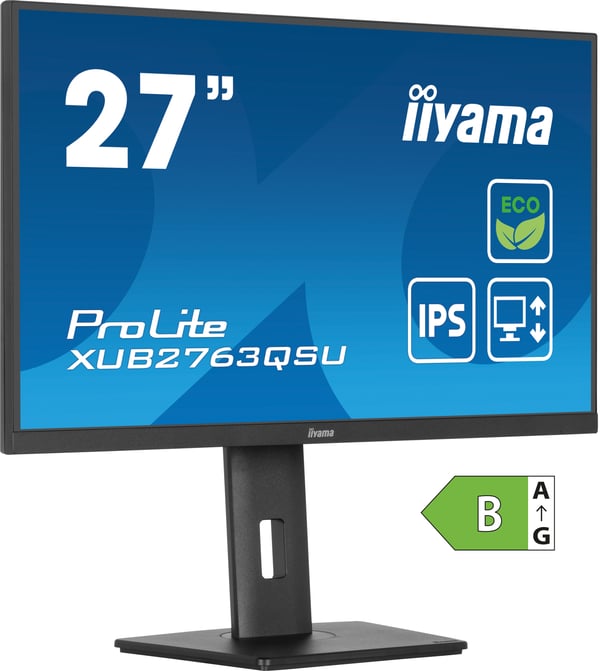 iiyama ProLite XUB2763QSU-B1 computerskærm 68,6 cm (27") 2560 x 1440 pixel Quad HD LED Sort