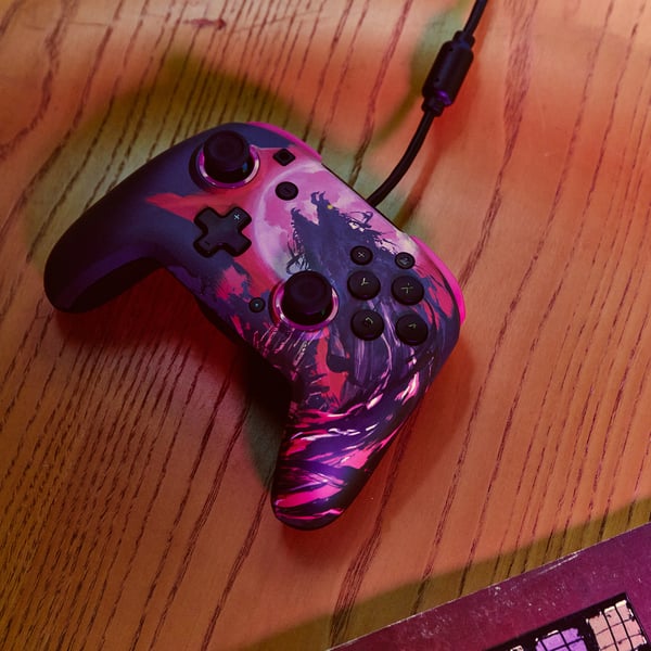 PDP Rematch: Hyrule Blue Svart, Magenta USB Spelplatta Analog / Digital Nintendo Switch, Nintendo Switch Lite, Nintendo Switch OLED