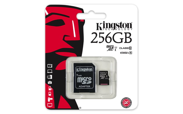 Kingston Technology SDC10G2 256 GB MicroSDXC UHS-I Klasse 10