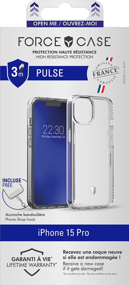 BIG BEN FCPULSIP15PT mobiltelefon etui 15,5 cm (6.1") Cover Transparent
