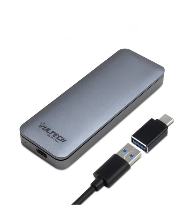 Vultech GS-NVMETC Hölje för lagringsenheter SSD-inkapsling Grå M.2