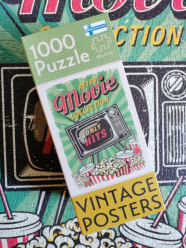 Tactic Puzzle Lovers Vintage Posters Retro Movie Collection 1000 pcs puzzle