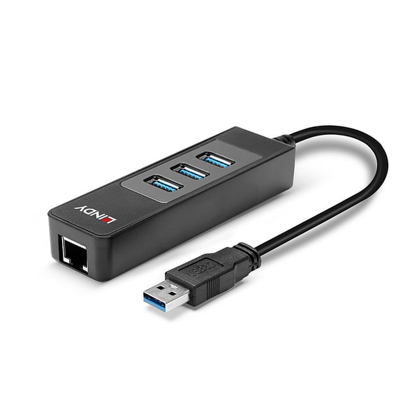 Lindy 43176 keskitin USB 3.2 Gen 1 (3.1 Gen 1) Type-A 5000 Mbit/s Musta