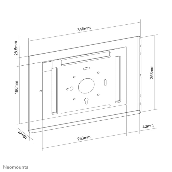 Neomounts WL15-660WH1 ställ och skyddsskal för surfplattor Vit 32,8 cm (12.9")