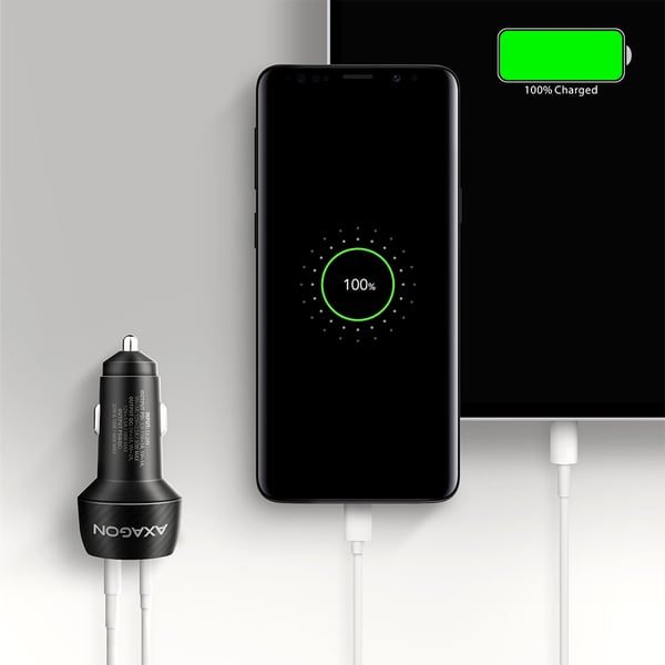 Axagon PWC-PQ48 oplader til mobil enhed Universel Sort Cigartænder Hurtig opladning Automatisk