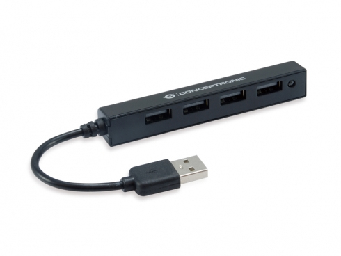 Conceptronic HUBBIES05B gränssnittshubbar USB 2.0 480 Mbit/s Svart