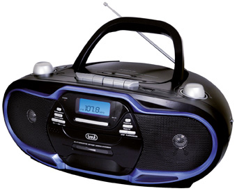 Trevi 057404 bærbar stereosystem Digital 20 W AM, FM Sort, Blå MP3-afspilning