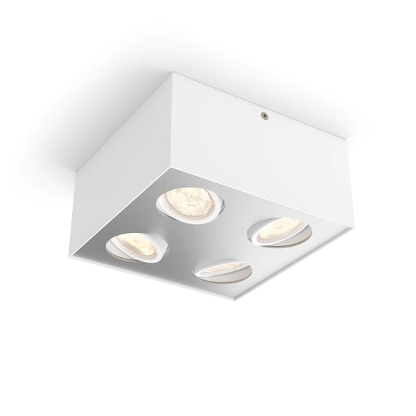 Philips WarmGlow LED Box lofts-/vægspot x 4