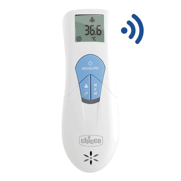 Chicco 00009222000000 Termometer med fjernregistrering Blå, Hvid Underarm Knapper