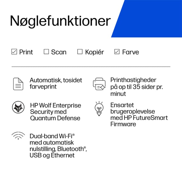 HP LaserJet Enterprise 4701dn Farve Printer