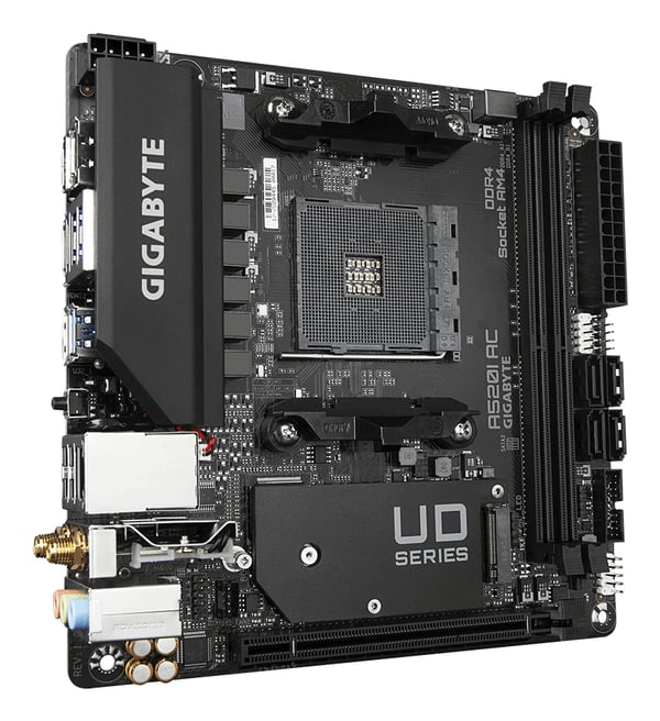 GIGABYTE A520I AC emolevy AMD A520 Kanta AM4 Mini ITX