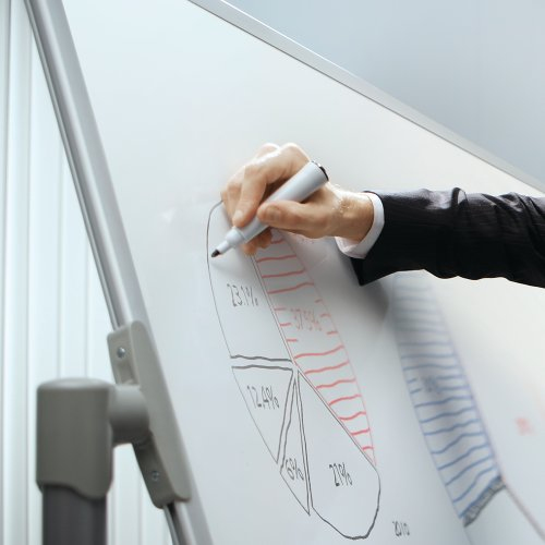 Nobo Impression Pro stål magnetisk mobilt whiteboard 1200 x 900 mm