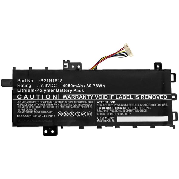 CoreParts kannettavan tietokoneen akku Asus 31.54Wh 7.6V 4150mAh 30.78Wh Li-Polymeeri 7.6V 4050mAh Asus ASUS X712FA-GC102T, R564DK, V5000FA