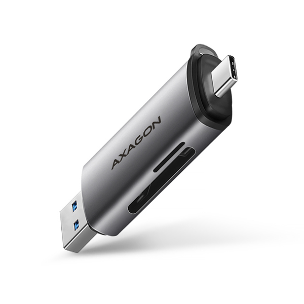 Axagon CRE-SAC kortinlukija USB 3.0 Type-A/Type-C Harmaa