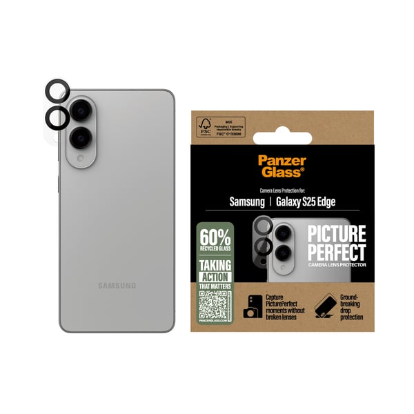 PanzerGlass ® PicturePerfect Camera Lens Protector Samsung S25 Edge Kirkas näytönsuoja 1 kpl