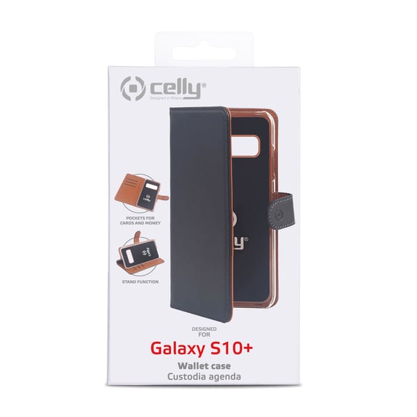 Celly WALLY891 mobiltelefon etui 16,3 cm (6.4") Tegnebogsetui Sort, Brun