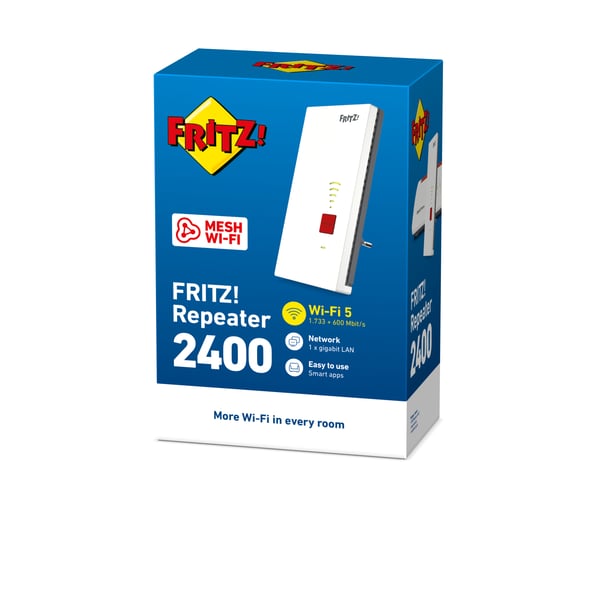 Repeater FRITZ! 2400 INT Verkkotoistin 2333 Mbit/s Harmaa, Valkoinen
