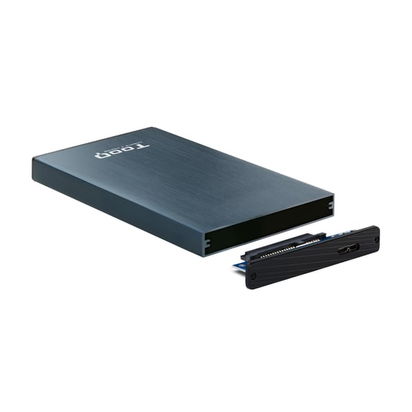 TooQ TQE-2527PB Hölje för lagringsenheter HDD-hölje Svart, Marinblå 2.5"