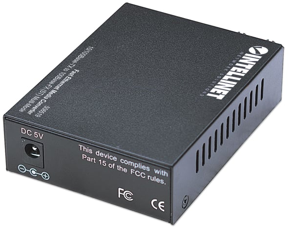 Intellinet 506519 netværksomformer til medie 100 Mbit/s 1310 nm Multitilstand Sort