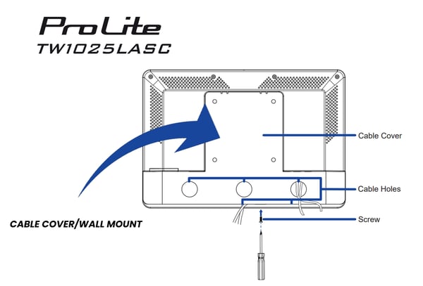 iiyama ProLite TW1025LASC-B3PNR platta pc-skärmar 25,6 cm (10.1") 1280 x 800 pixlar WXGA LED Pekskärm Flera användare Svart