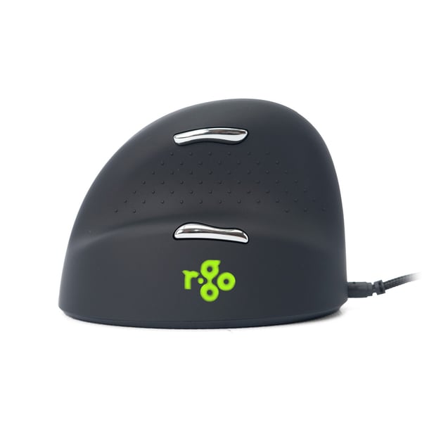 R-Go Tools Ergonomische muis R-Go HE Break met pauzesoftware, medium (handlengte 165-185mm), linkshandig, bedraad, zwart