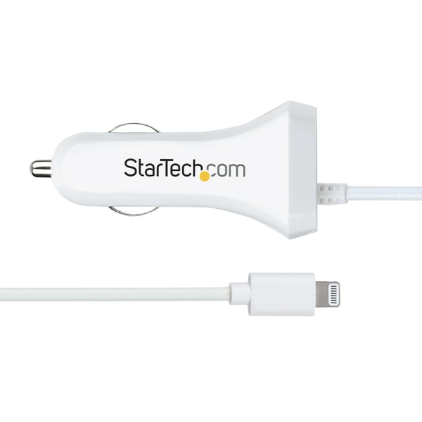 StarTech.com USBLT2PCARW2 mobiililaitteen laturi Älypuhelin Valkoinen Tupakansytytin Auto