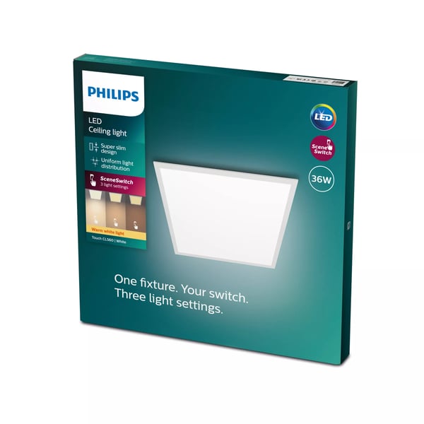 Philips Toiminnollinen Paneelikattovalaisin neliö 36W