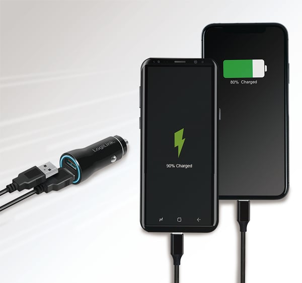 LogiLink PA0285 oplader til mobil enhed Universel Sort Cigartænder Hurtig opladning Automatisk