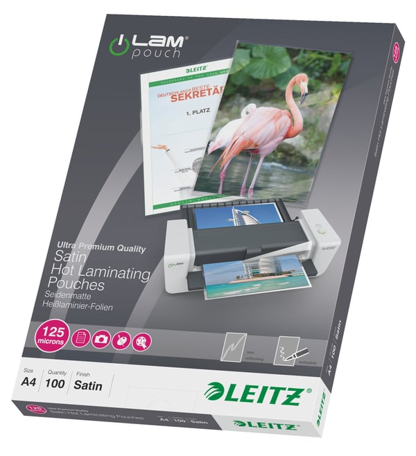 Leitz iLAM mat A4-lamineringsommer, 125 my, pakke med 100 stk.