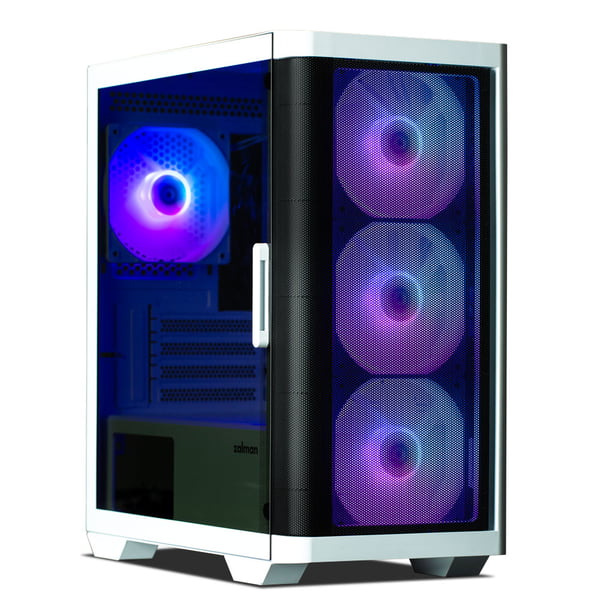 Zalman M4 WHITE computeretui Mini Tower Sort, Hvid