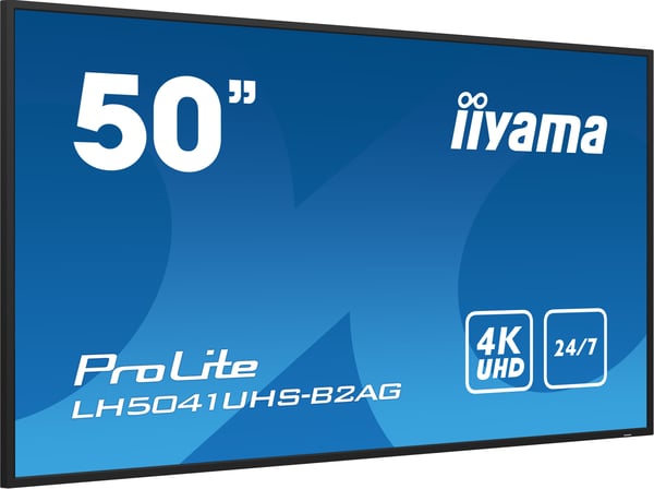 iiyama LH5041UHS-B2AG infonäyttö Digitaalinen litteä infotaulu 127 cm (50") LCD 500 cd/m² 4K Ultra HD Musta 24/7