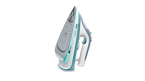 Braun TexStyle 3 SI 5017 GR Ångstrykjärn Keramisk stryksula 2700 W Grå, Turkos, Vit