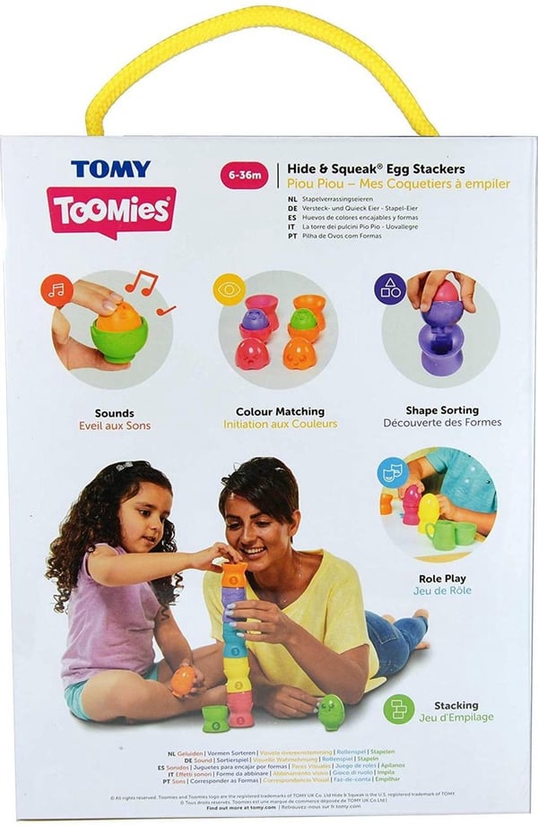 Tomy Toomies Hide & Squeak Egg Stackers