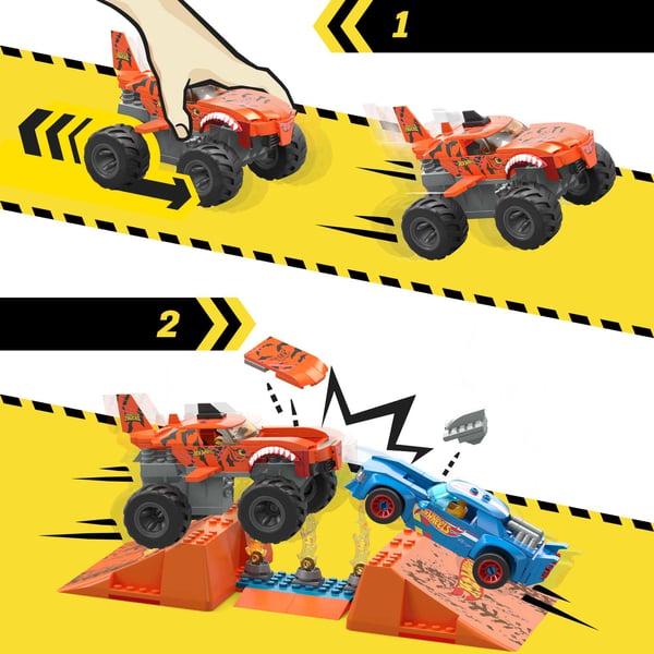 MEGA Hot Wheels Smash n Crash Tiger Shark-bidebane