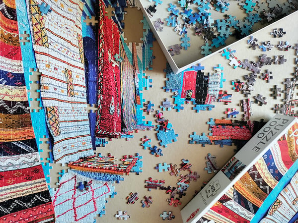Tactic Around the World: Chefchouen Morocco - 1000 pcs Kuviopalapeli 1000 kpl Kaupunki