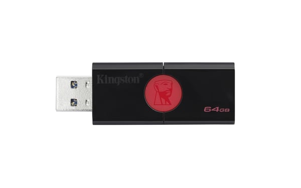 Kingston Technology DataTraveler 106 USB-muisti 64 GB USB A-tyyppi 3.2 Gen 1 (3.1 Gen 1) Musta, Punainen