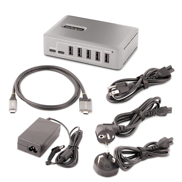 StarTech.com 10-Port USB-C Hub, USB C-splitter med strömadapter