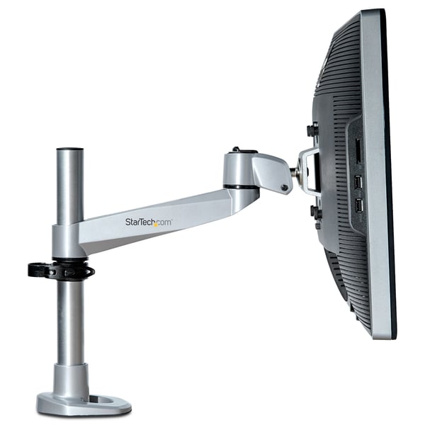 StarTech.com ARMPIVOTB2 monitorin kiinnike ja jalusta 86,4 cm (34") Vastaanotto Hopea