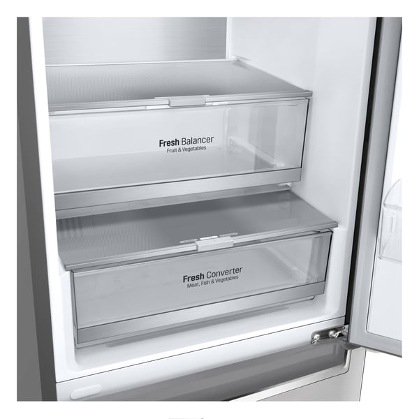 LG GBB72NSVCN1 køle-/fryseskab Fritstående 384 L Rustfrit stål