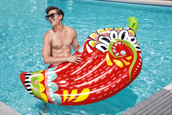 Bestway 43490 pool- och badmadrass Röd Mönstrad Badfåtölj