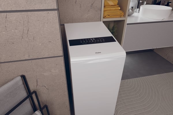 Haier HW90-BPD13386U-S vaskemaskine Top-indlæsning 9 kg 1300 rpm Hvid